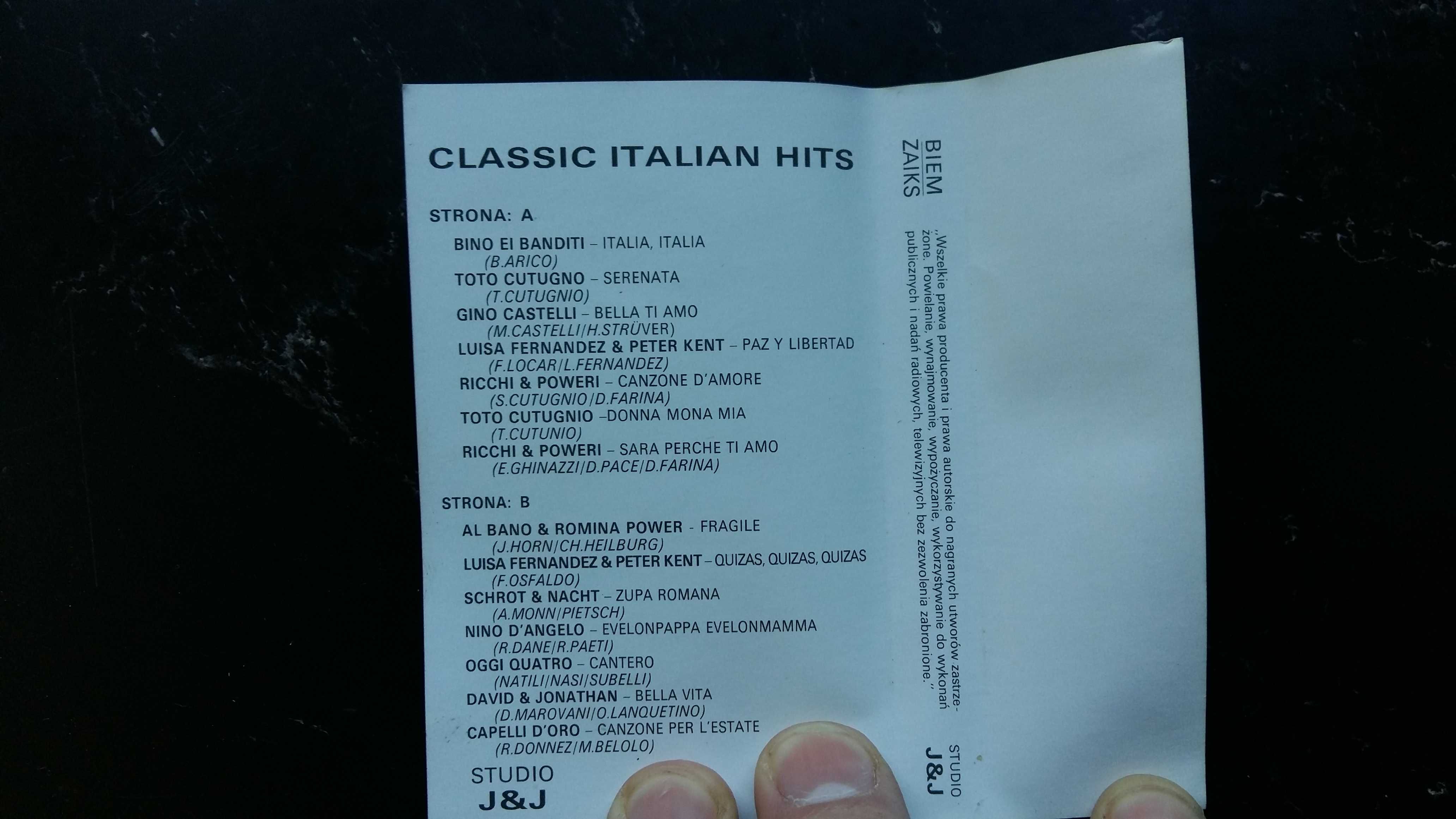 Kaseta magnetofonowa Classics Italian Hits Vol. 2