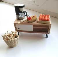 Кукольный домик аксессуары для лялькового будинку мебель корзинка кухн