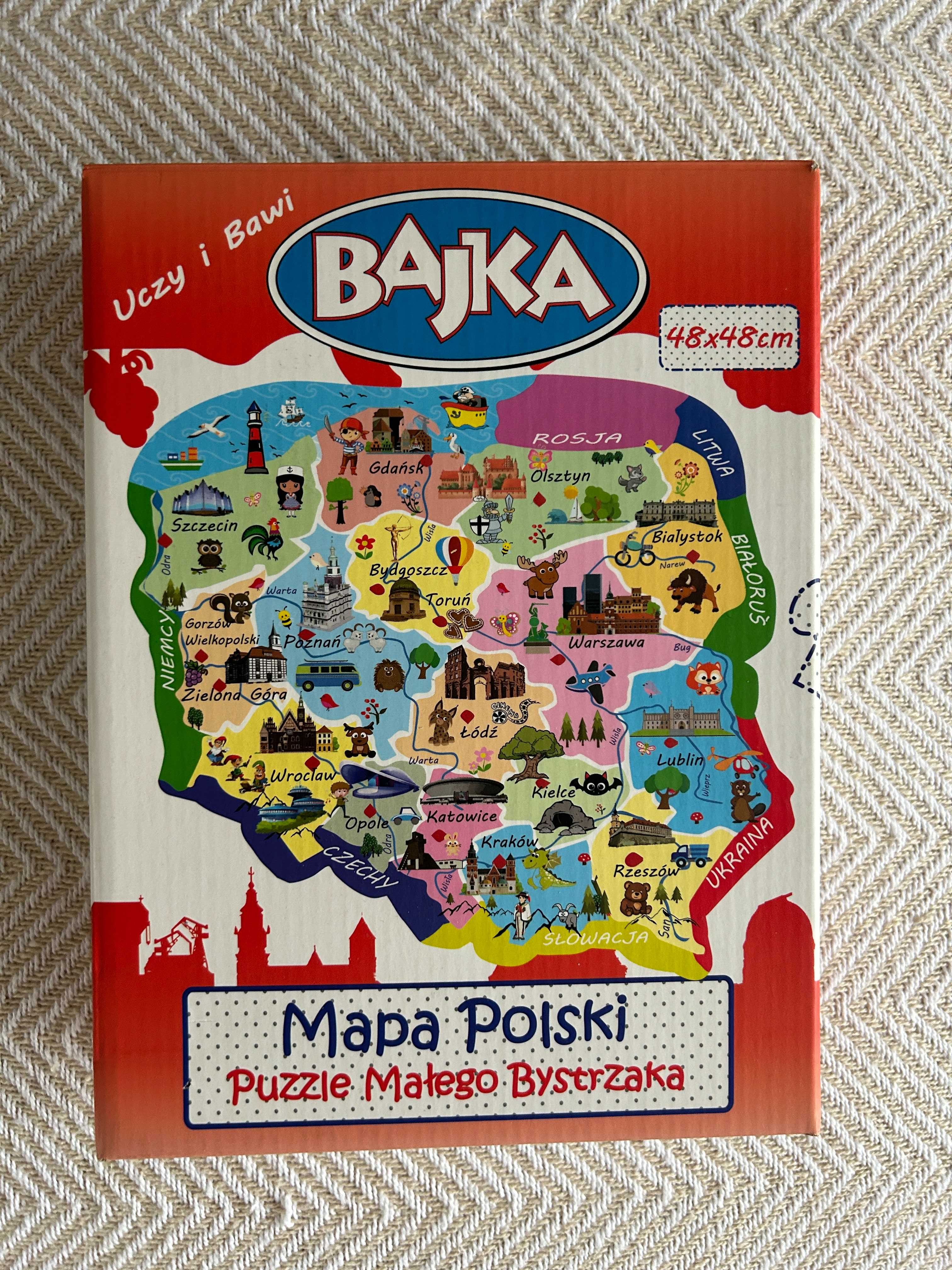 Puzzle Małego Bystrzaka, Mapa Polski