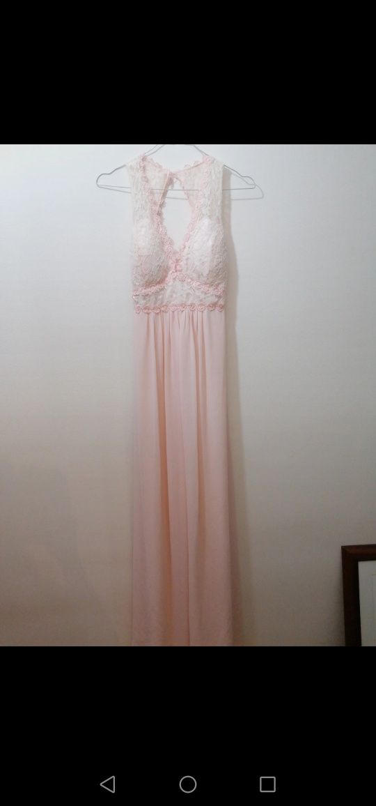 Vestido cerimónia rosa claro