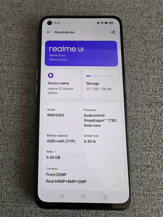 Realme GT Master Edition 5G 128GB / 6GB | Snapdragon 778G
