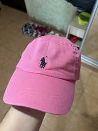 Розовая кепка polo