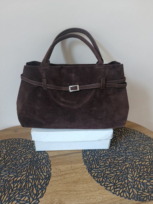 Torebka damska zamszowa czekolada!!! Nowa!!! Hit sezonu!!!