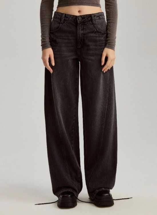Джинси wide leg чорні