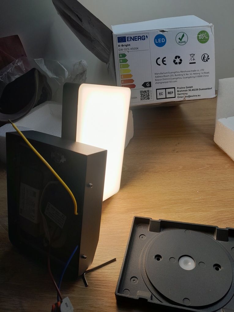 Lampa ścienna zewnętrzna k-bright 20w 4500k