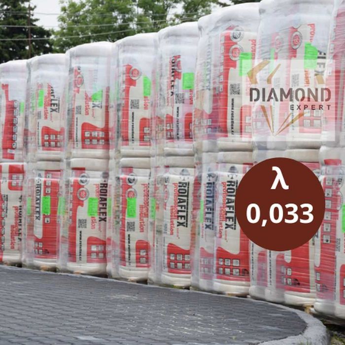 Wełna Mineralna Szklana 15 Rolki-0,033-Mata Poddasza-Ocieplenie-Wata