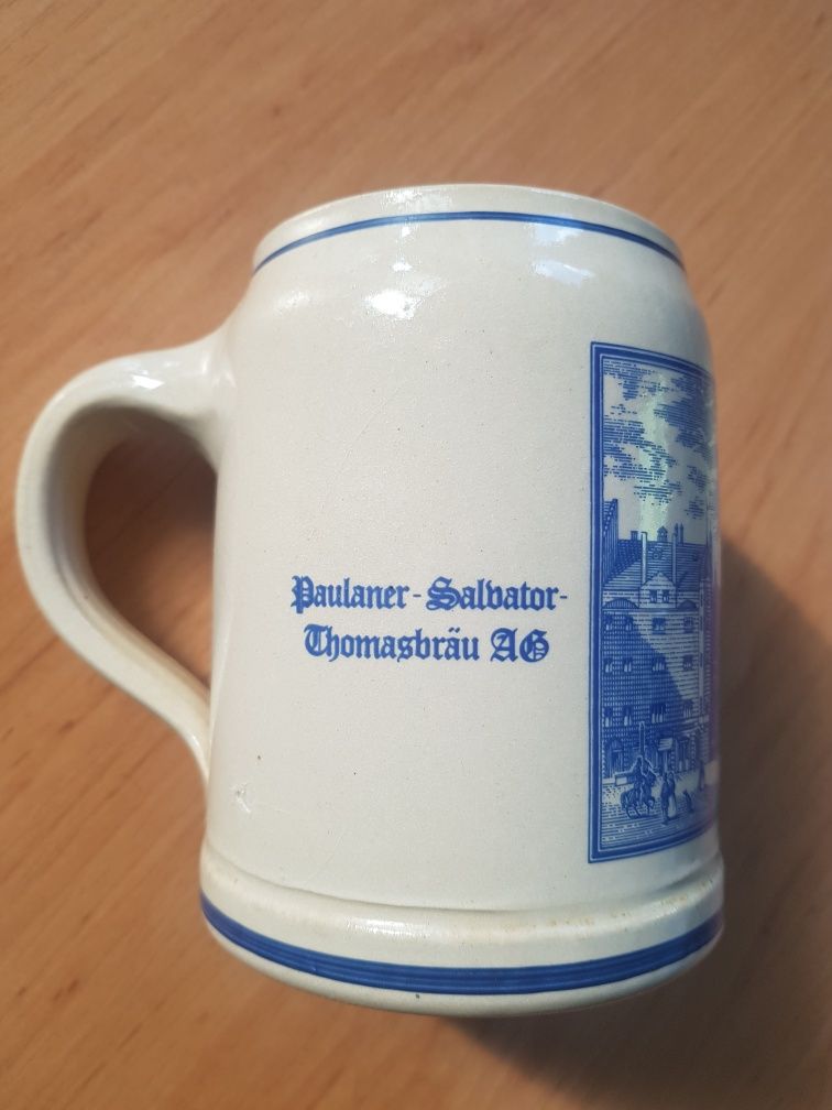 Stary kolekcjonerski kufel bawarski Paulaner-Salbator 0,5l