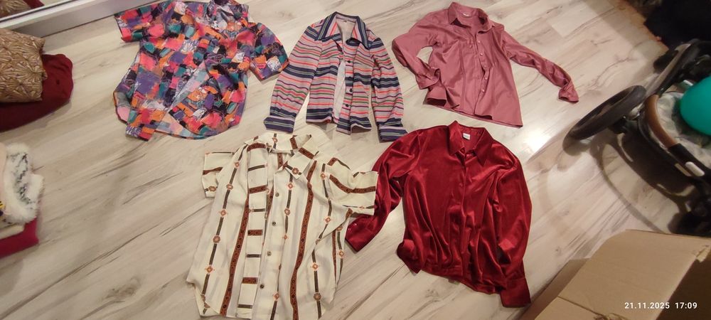 Wielka paka kolekcja ubrań moda vintage 60/70/80 ponad 100 szt, 38 suk