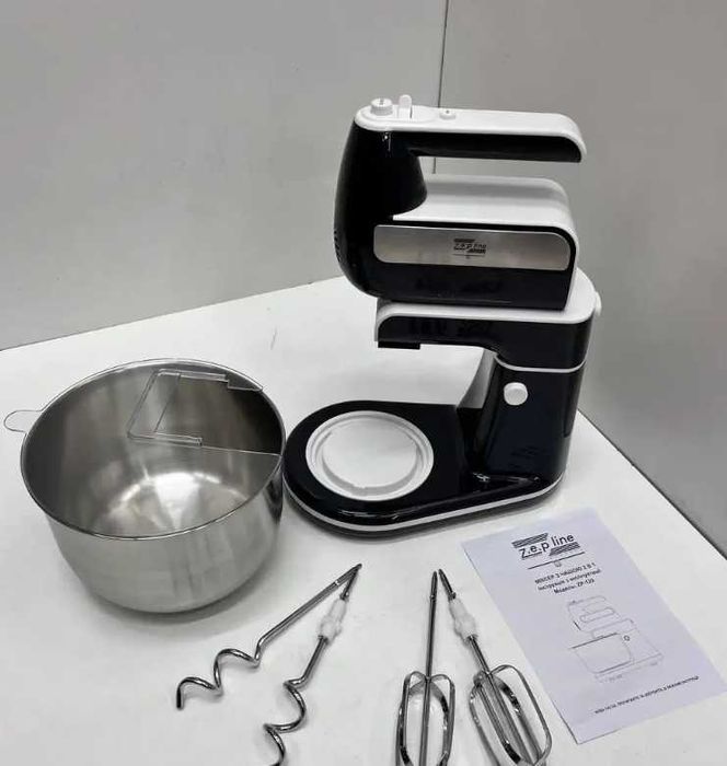 Ручний міксер з металевою обертовою чашею на 4 літри