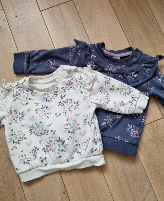 Bluzy w kwiatki dwie sztuki