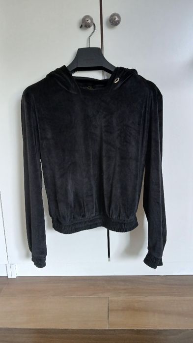 LeMarle Aksamitny welurowy welur dres dresik S/M czarny komplecik, roz