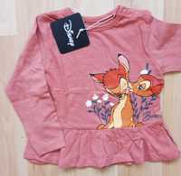 Disney bluzeczka z długim rękawkiem Bambi rozmiar 80 cm