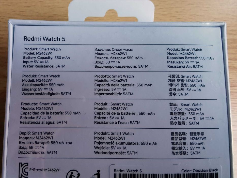 Redmi Watch 5 Obsidian Black nowy