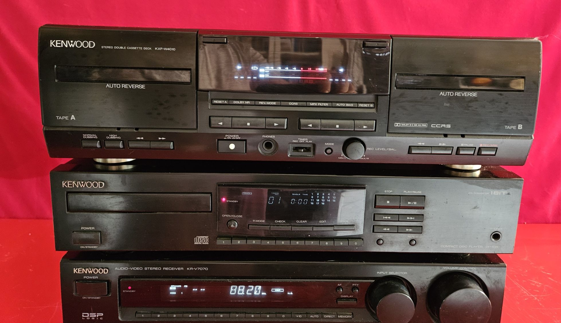 Duża wieża segmentowa Kenwood kr-v7070, kxf-w4010,  dp-1080