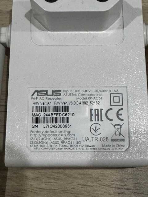 Extensor de Sinal Wi-Fi ASUS com Fonte Original