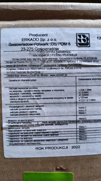 Ościeżnica regulowana 80 biała prawa