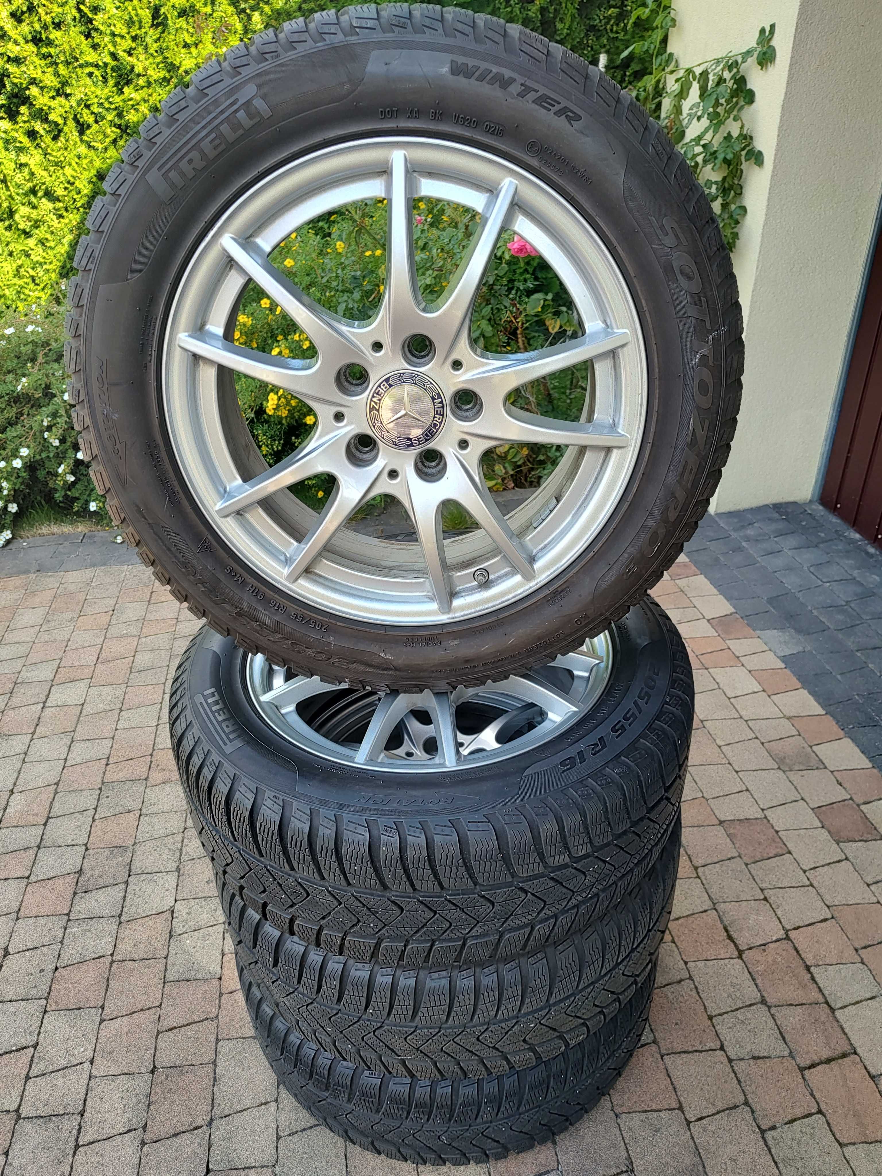 Koła Aluminiowe MERCEDES C ET49 5x112 205/55/16 + Czujniki TPMS - 7 mm