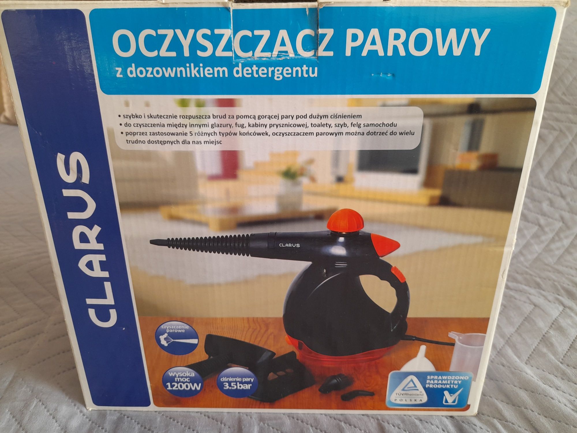 Oczyszczacz parowy Clarus z dozownikiem detergentu