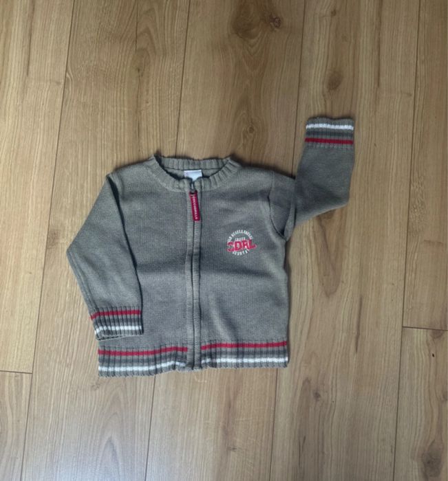 Fajny sweterek na zamek, Coccodrillo r.80 (12m-cy)