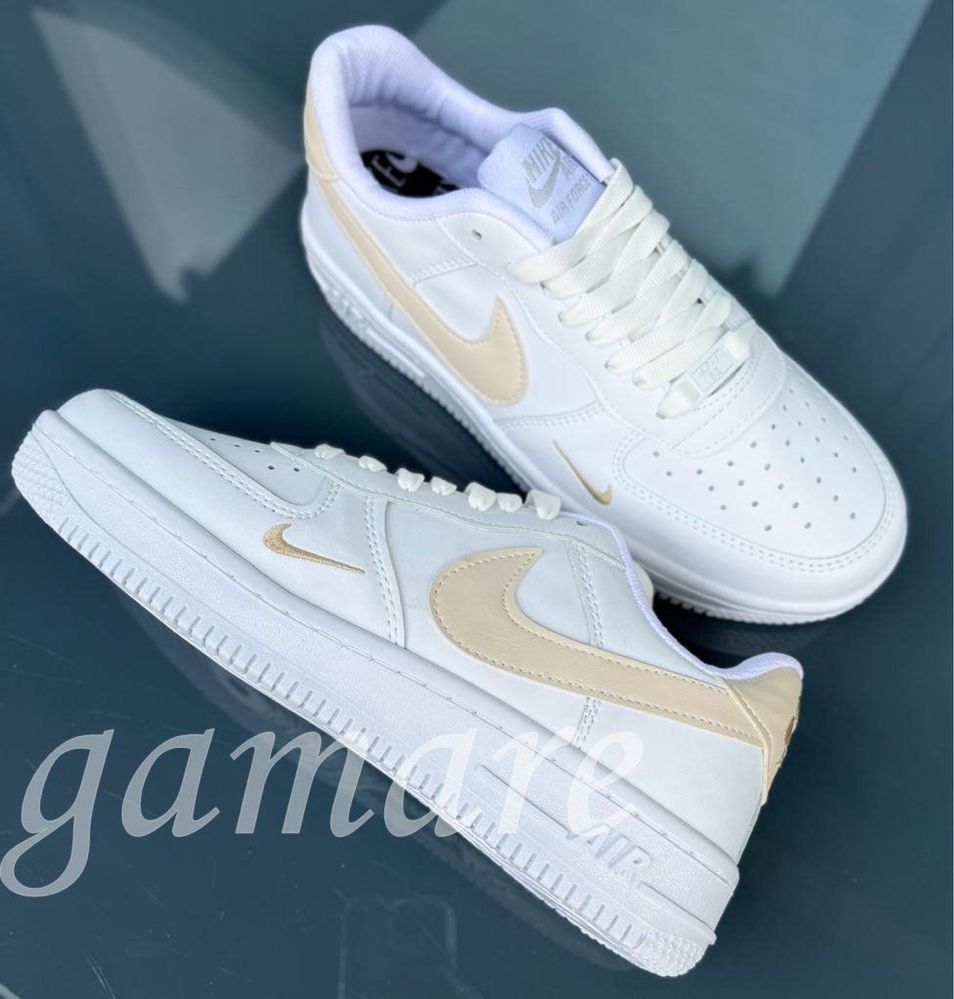 Nike Air Force 36-41 białe beżowe sportowe nowe buty