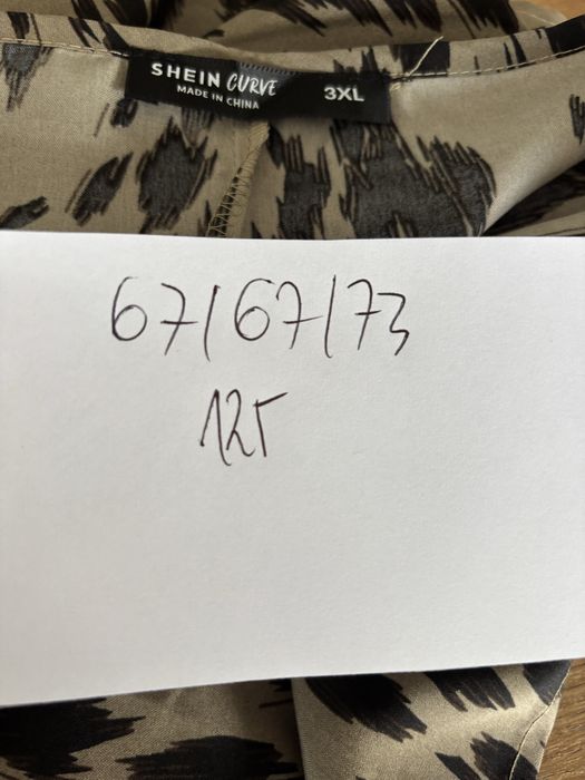 Dluga zwiewna sukienka letnia paszki 67x2 44/46-48 wzor panterka ciapy