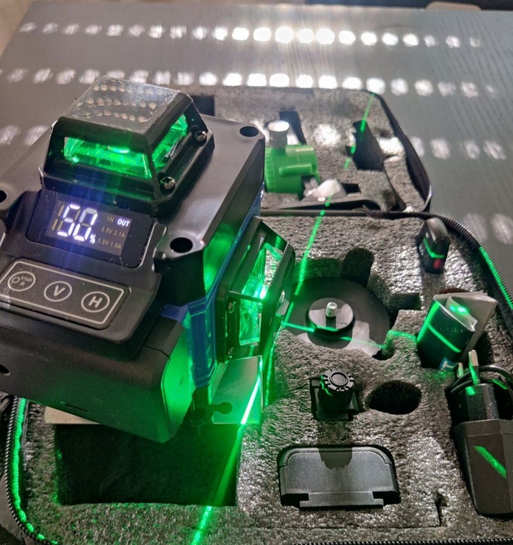 Kit Nível Laser 16 Linhas Com 2 Baterias + Tripé 1.5mt NOVO