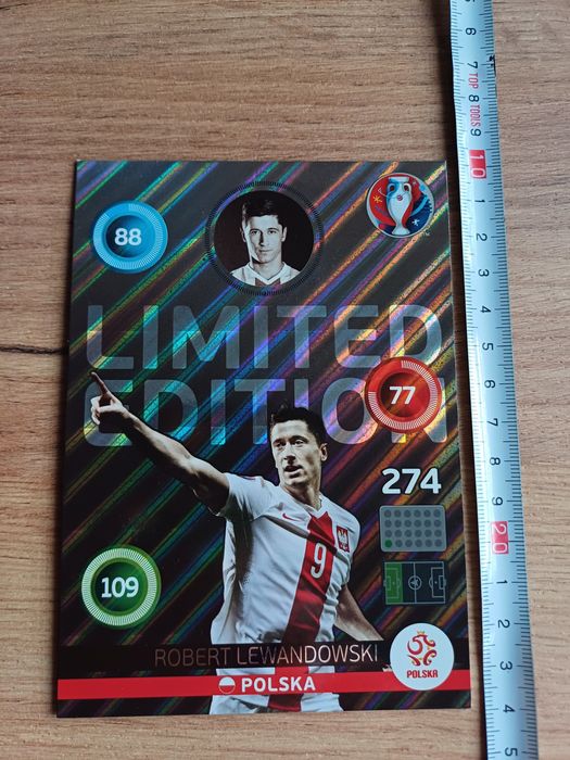 Karta Euro 2016 Lewandowski XXL 10 x 14 cm Limited Edition Adrenalyn