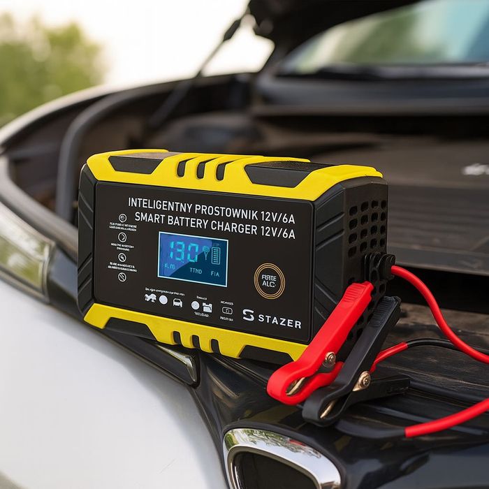 Prostownik Ładowarka Do Akumulatorów Agm Żelowych 12v Samochodowy 6a
