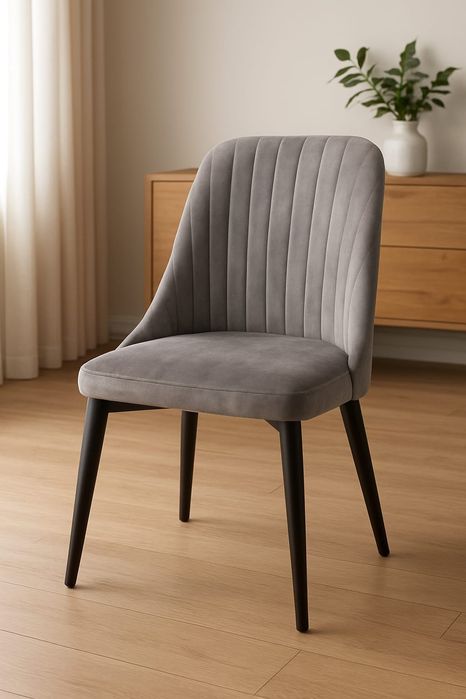 Krzesła szary welur