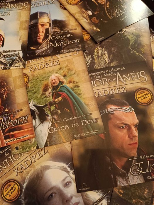 Senhor dos anéis peças chumbo xadrez