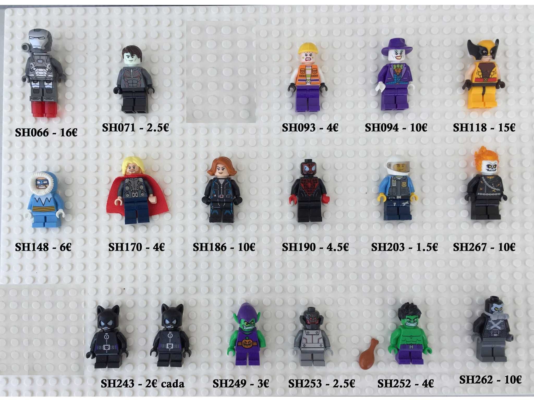 Minifiguras Ninjago e Super Heroes (Marvel, DC)