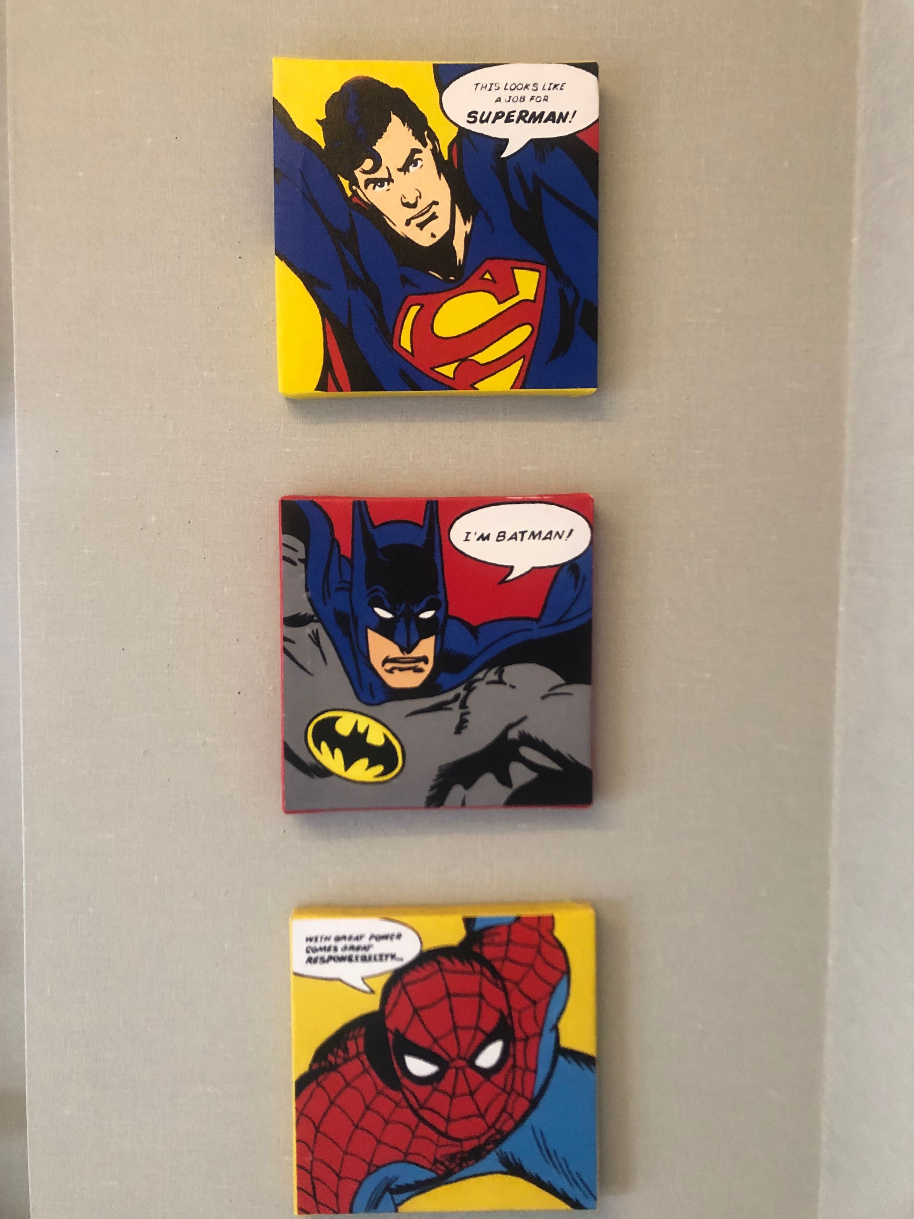 Інтер'єр кімнати хлопчика "Супергерої": Супермен, Людина-павук, Бетмен