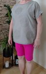 Tshirt damski plus size wiesze uni azurkowy delikatny przod