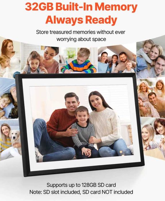 Moldura Digital 260x180 mm 10" | Tela IPS Touch 32 GB Wi-Fi