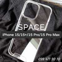 Прозрачный чехол SPACE, чохол для iPhone 15 Pro Max протиударий на айф