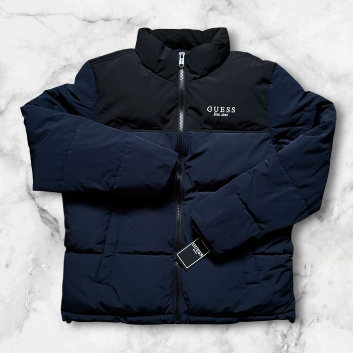 -55%$ L 48 50 Guess пуховик куртка парка зимняя бомбер мужская л