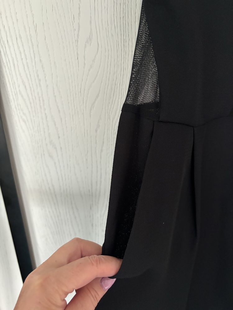 Czarny kombinezon dlugi topshop