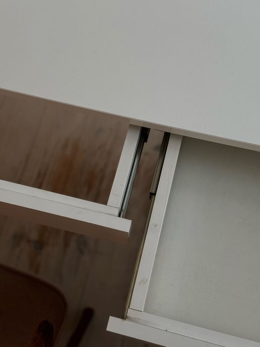 Biale biurko retro na wymiar, 180×60 cm lata 60 prl