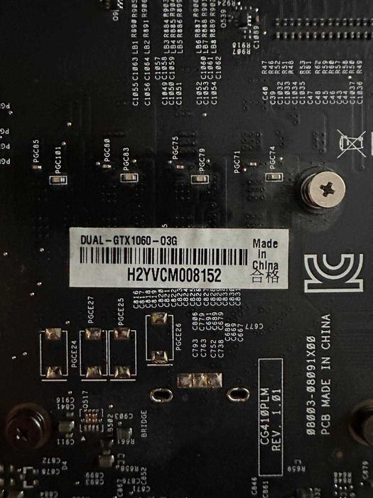 Видеокарта GTX 1060 3GB Asus Dual GDDR5