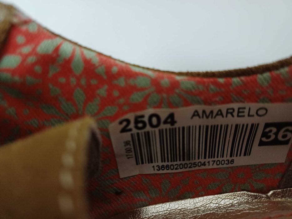 Botins Amarelo Mostarda 36