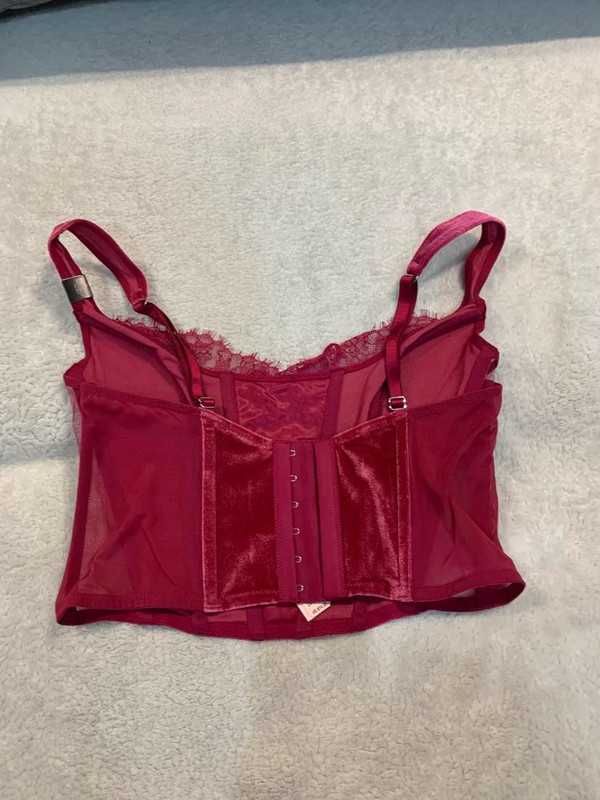 Victoria's Secret Sznurowany gorset bez podszewki