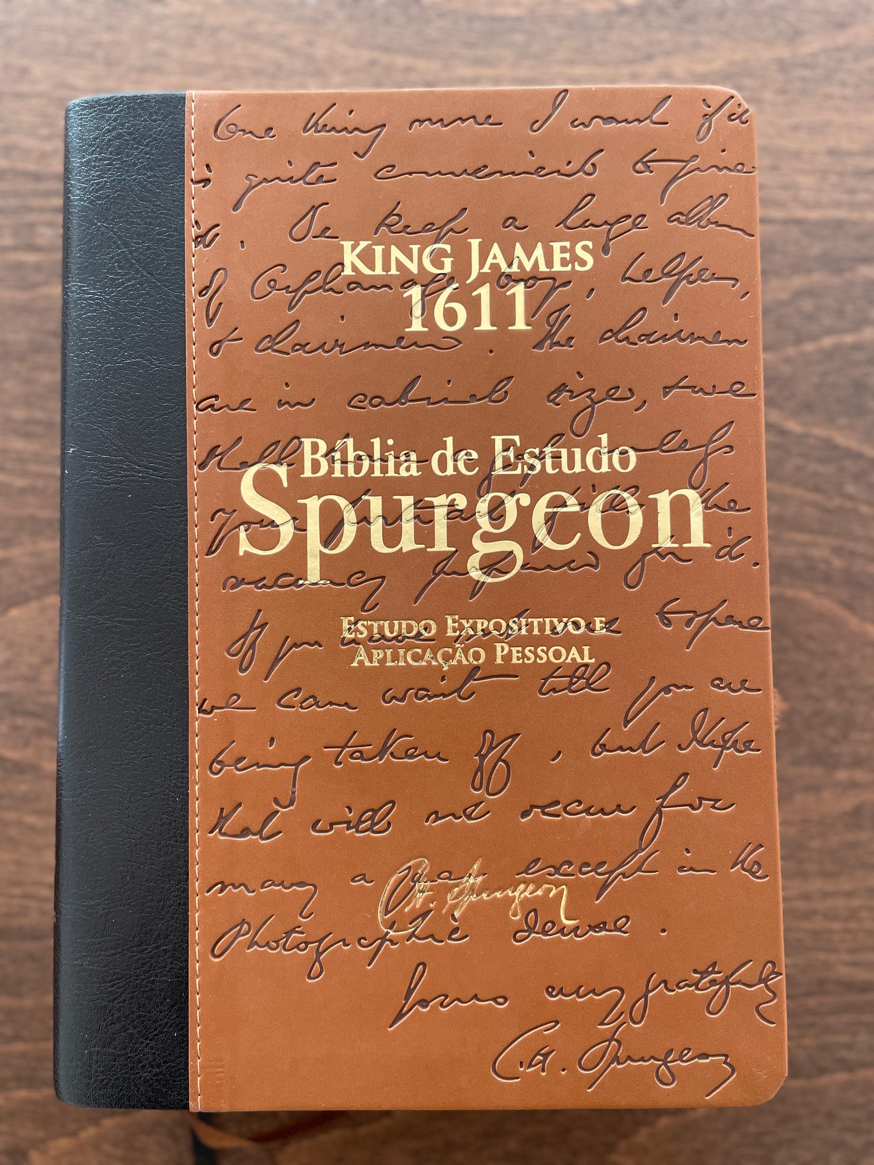 Bíblia De Estudo Spurgeon Capa Luxo de Bv Books (Português)