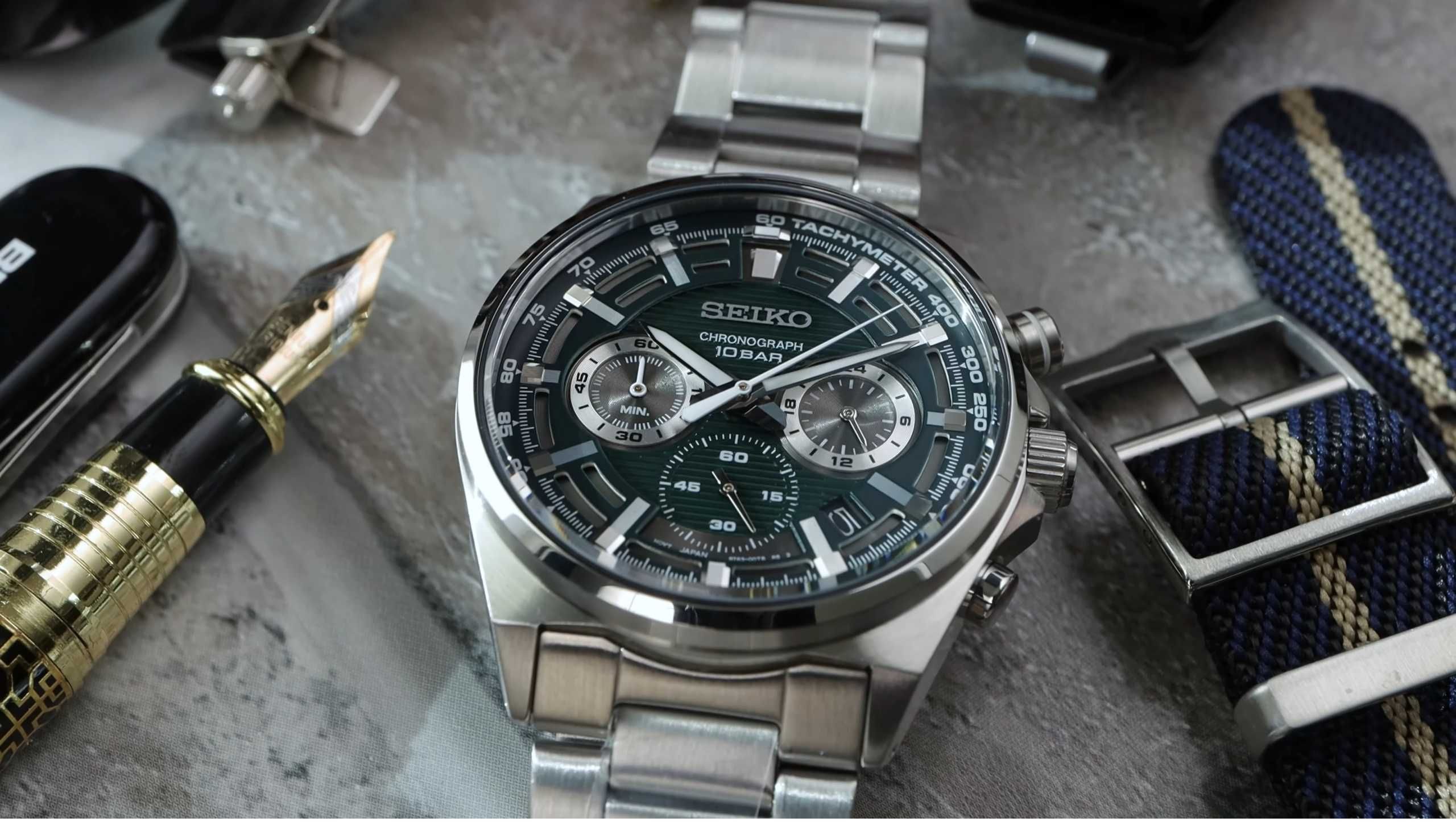 Оригинал! Часы мужские Seiko SSB405P1 хронограф годинник 100М