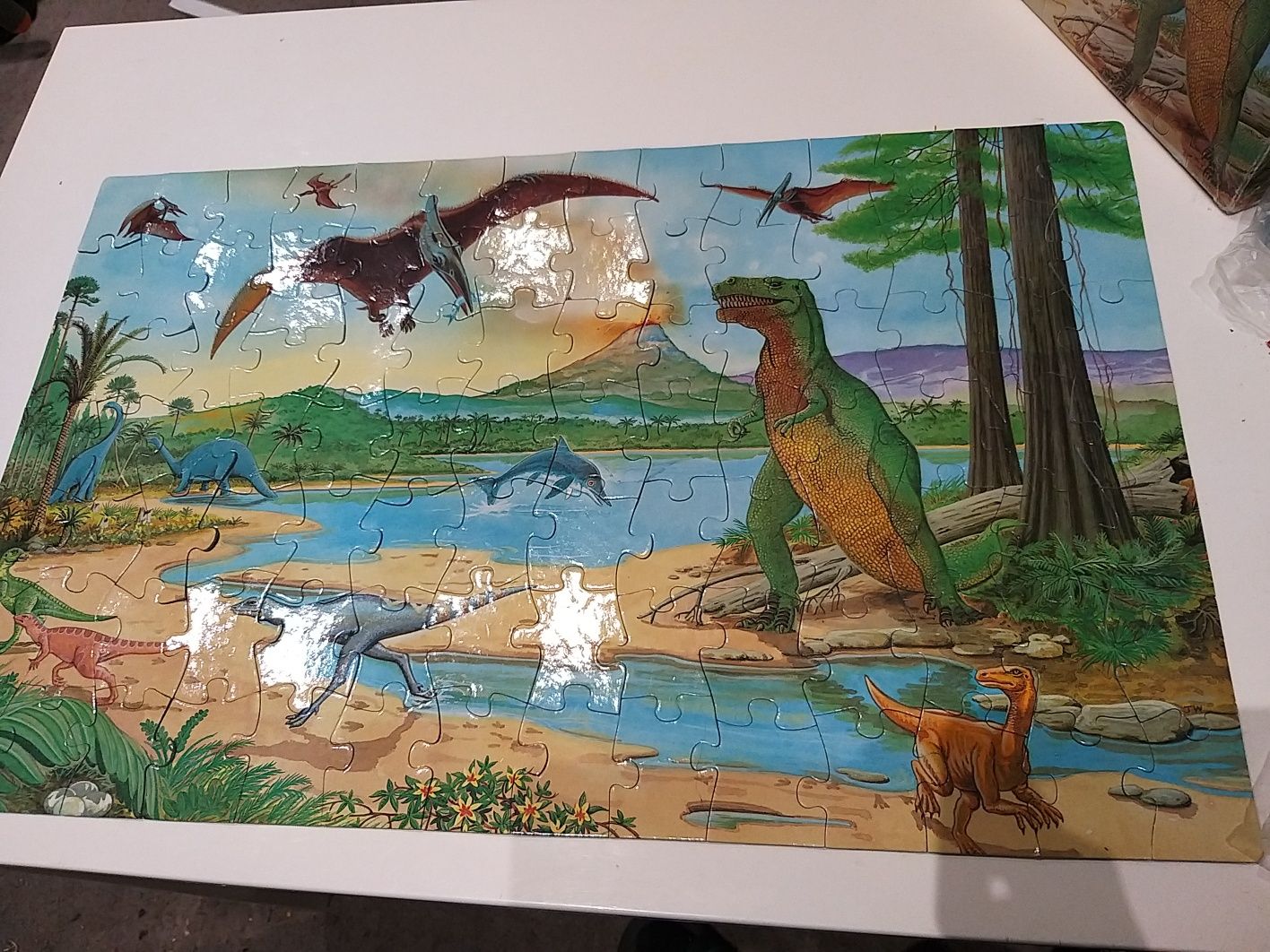 Puzzle dinozaury elc  100 elementów