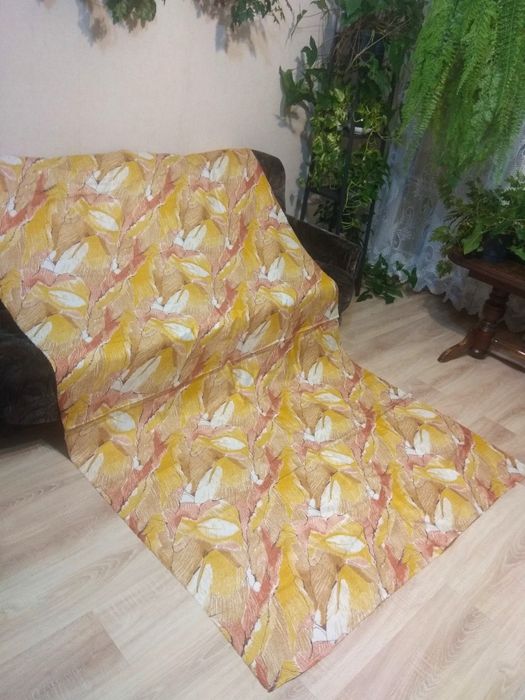 PRL Duże Zasłony z lnem