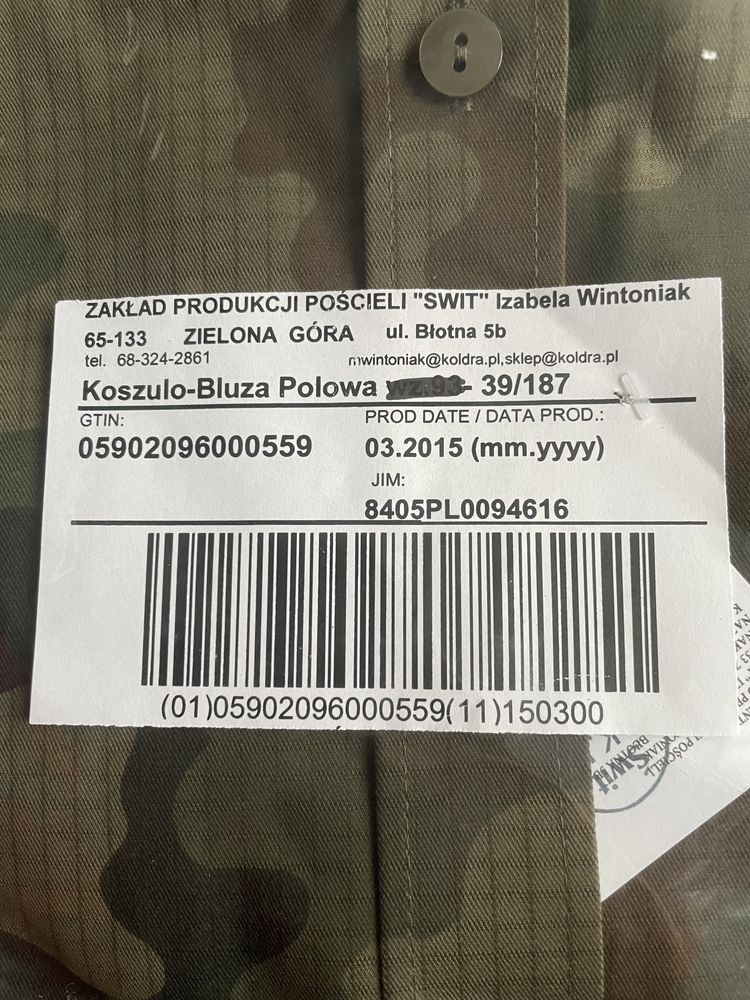 Wojskowa koszulo-bluza polowa