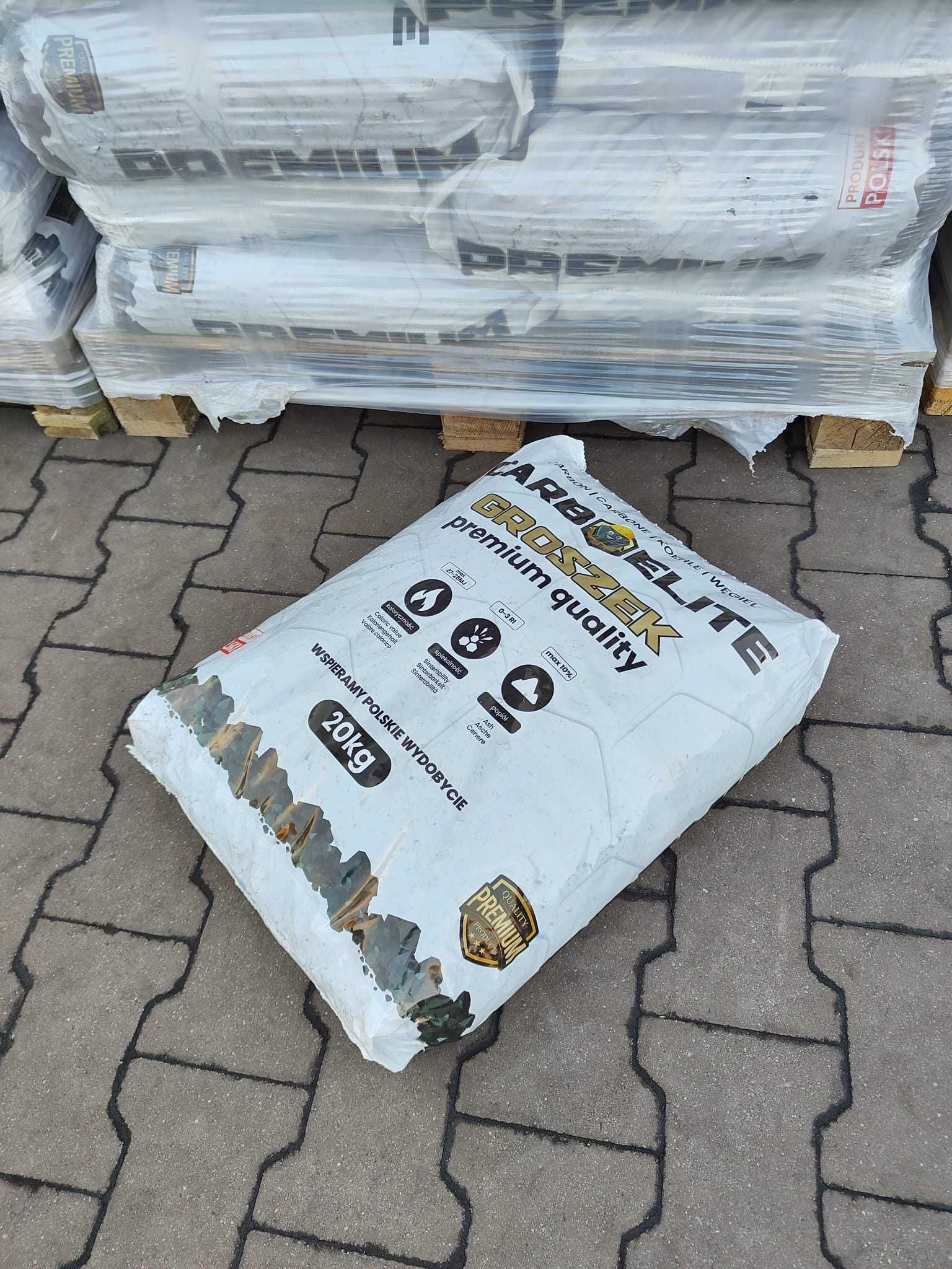 Groszek Premium CarboElite 25-27MJ ekogroszek worki20kg Dostawa Gratis