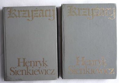 Krzyżacy H. Sienkiewicz tom I i II skórzana oprawa