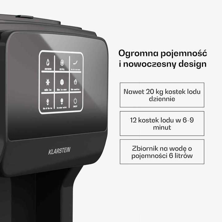 Kostkarka do lodu Klarstein ArcticBlend 3v1 czarny 130 W