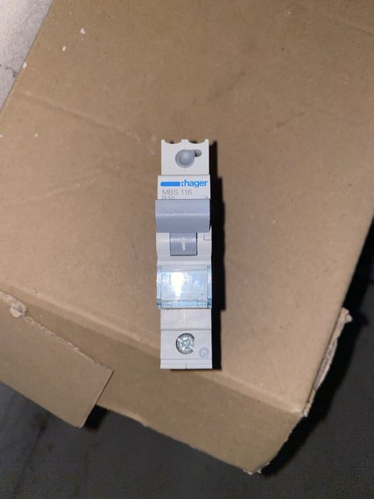 Wyłączniki nadprądowe Hager MBS116, MBN116 i MBN110